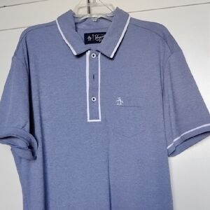 Original Penguin Men's Heather Blue Polo Shirt